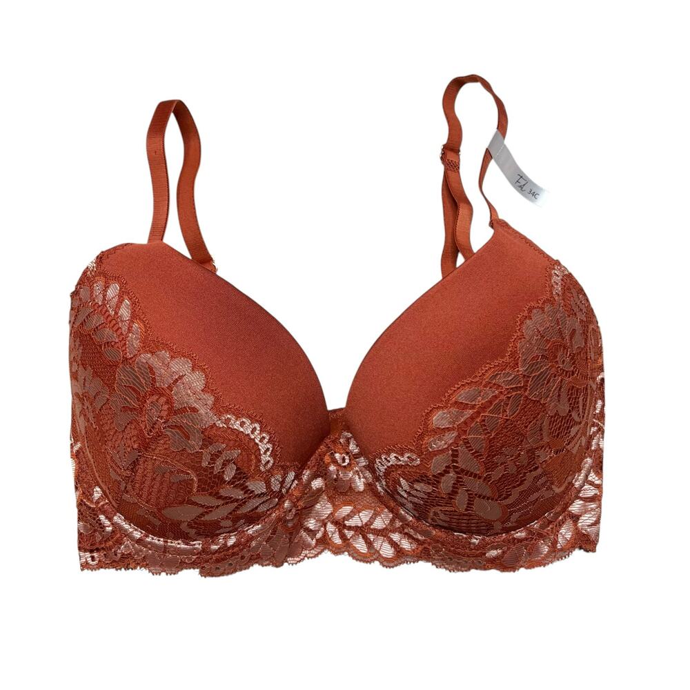 Frederick's of Hollywood Beatrix Scallop Contour Bra Arabian Spice Rose Dust 34C